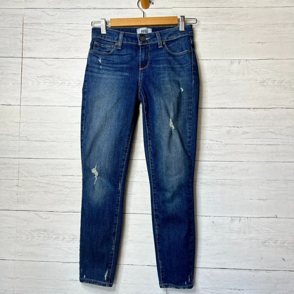 Paige Jeans Womens Size 26 Verdugo Crop Nathan Destructed Cotton Blend